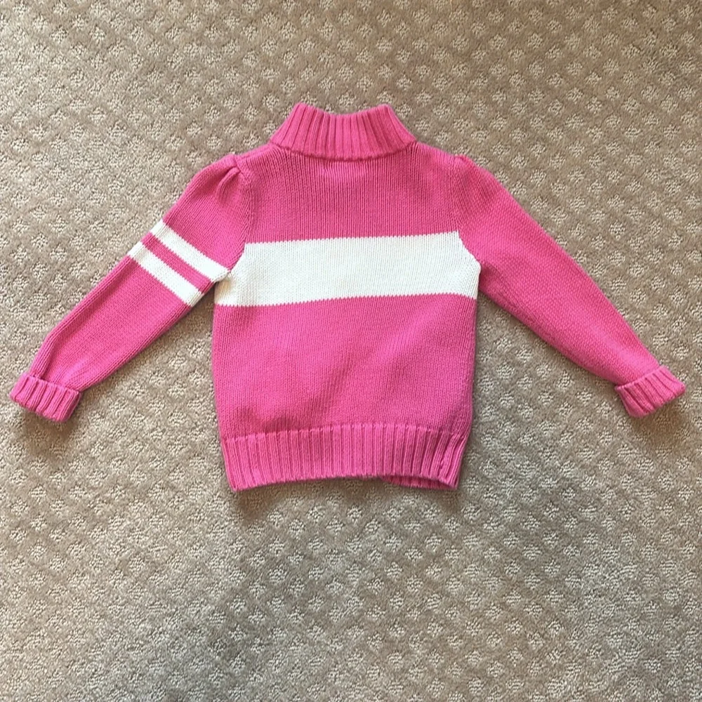 Ralph Lauren Baby 24month Pink & White Cable Knit Sweater